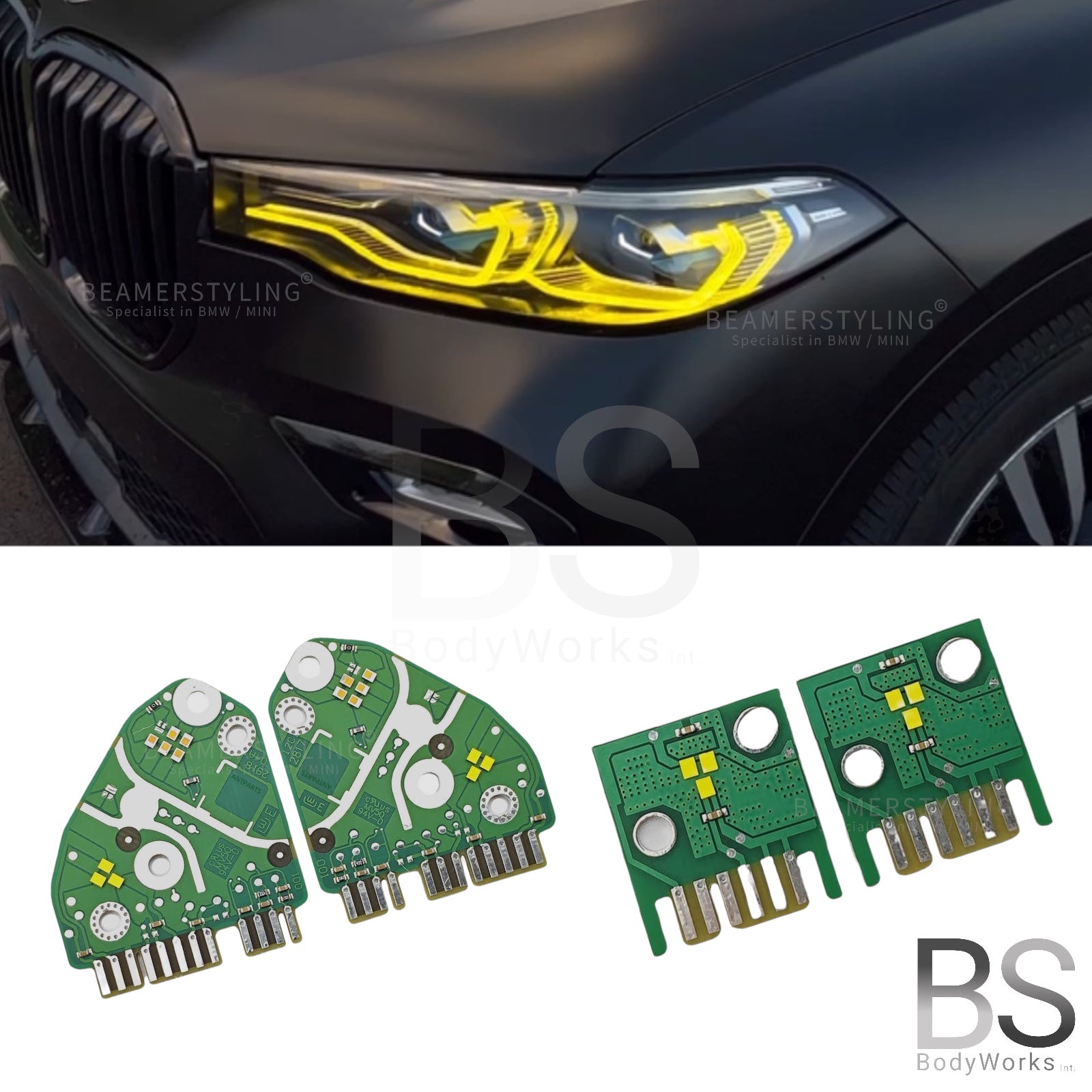 Drl Modules - BMW X7 G07 - Yellow LED - CSL Style | 18+