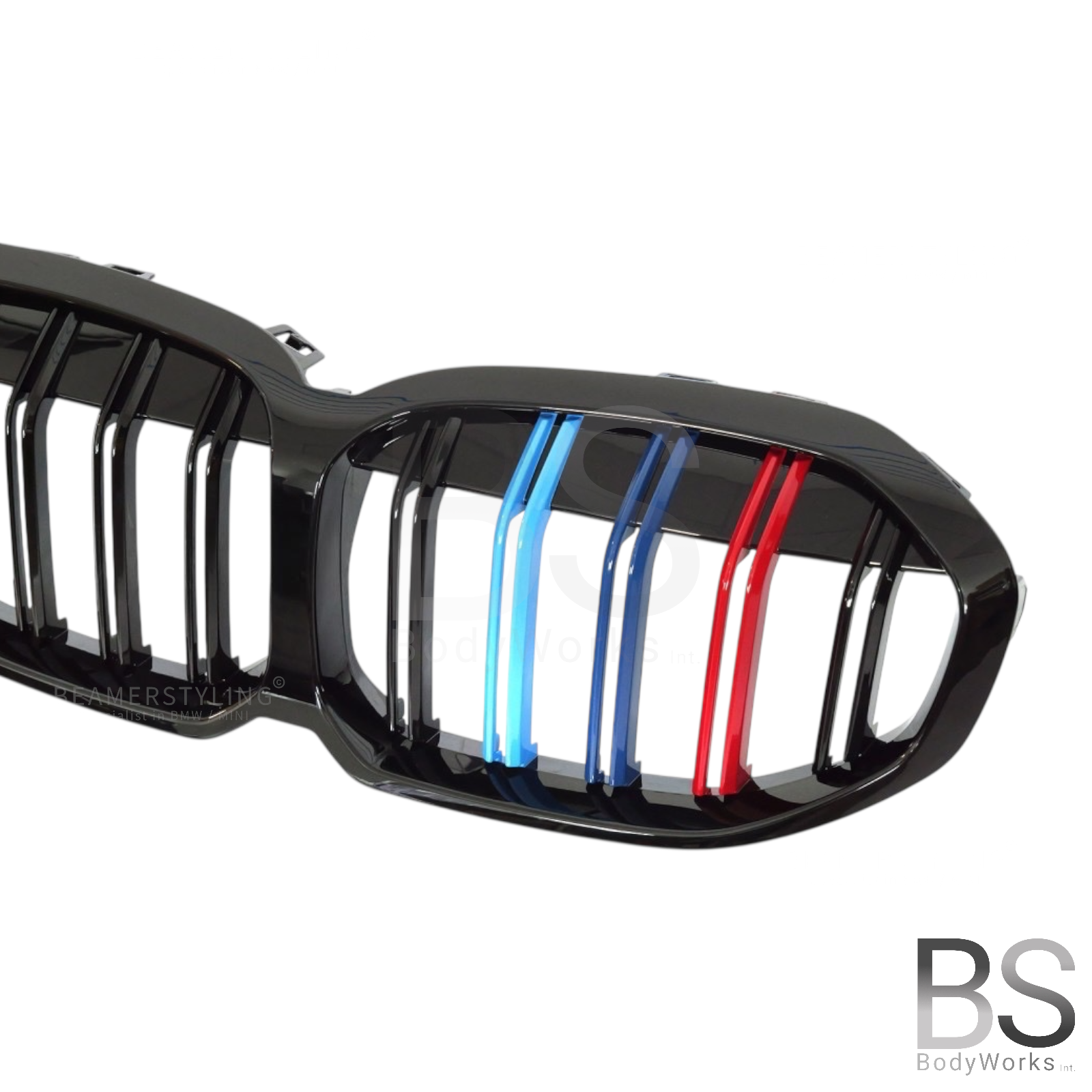 Nieren - BMW 1 Serie F40 - M Look - M Kleuren - Hoogglans Zwart | 2019-2024