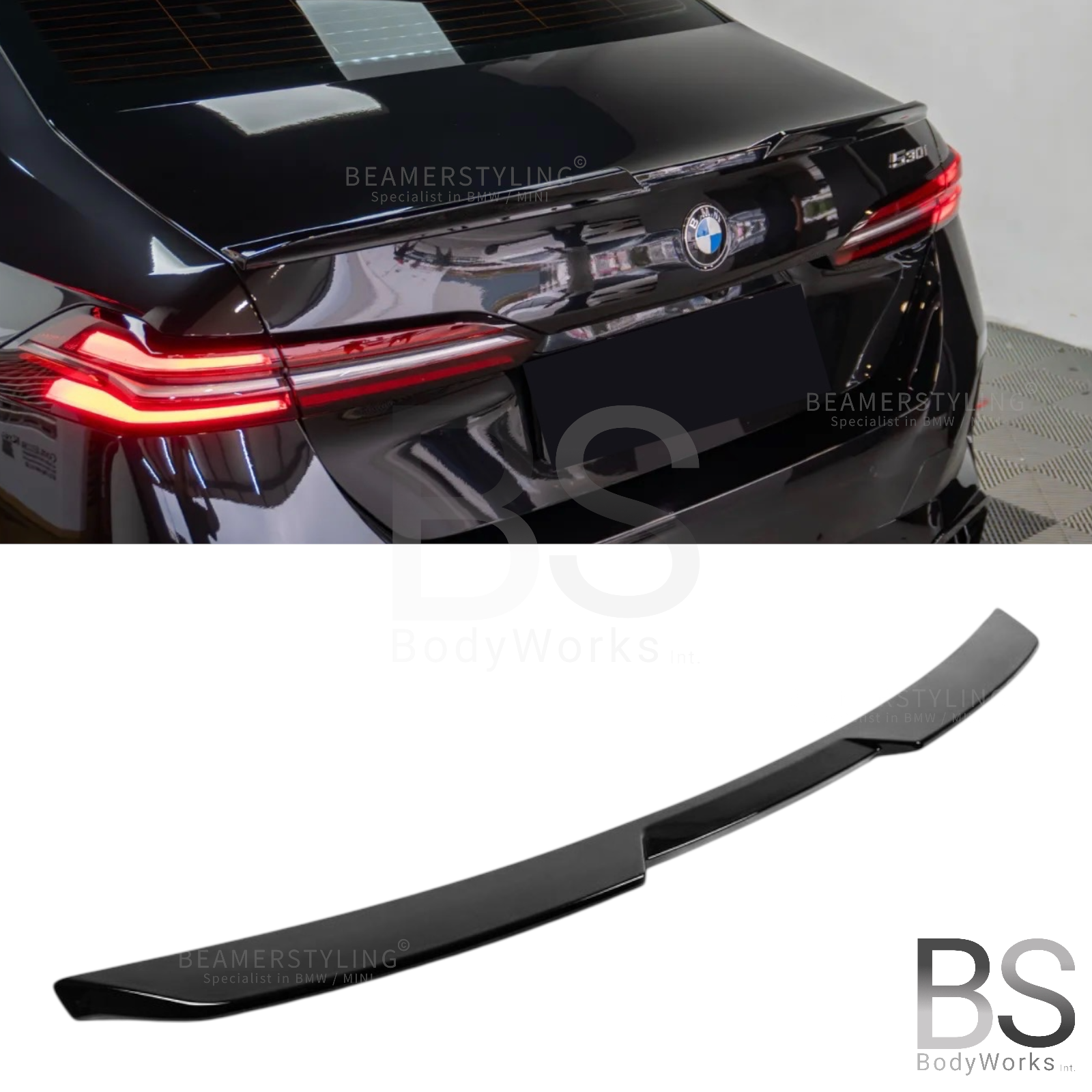 Spoiler - BMW G60 / G90 Sedan - HR Pro Look - Hoogglans Zwart | 23+