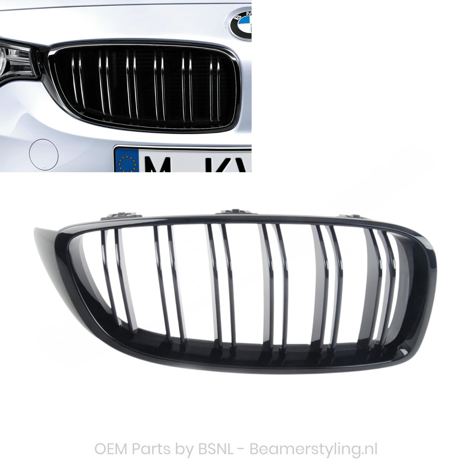 Nieren - BMW F80 M3 | F82/F83 M4 - M Performance -  Rechts - 51712352812 | Origineel BMW
