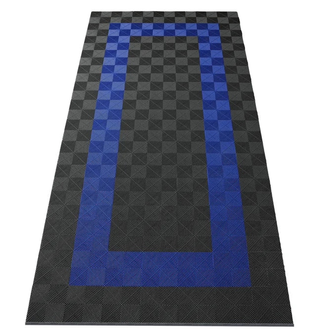 15,68M² Showroom Garagevloer - Grijs/Blauw Vierkant - 280Cmx560Cm