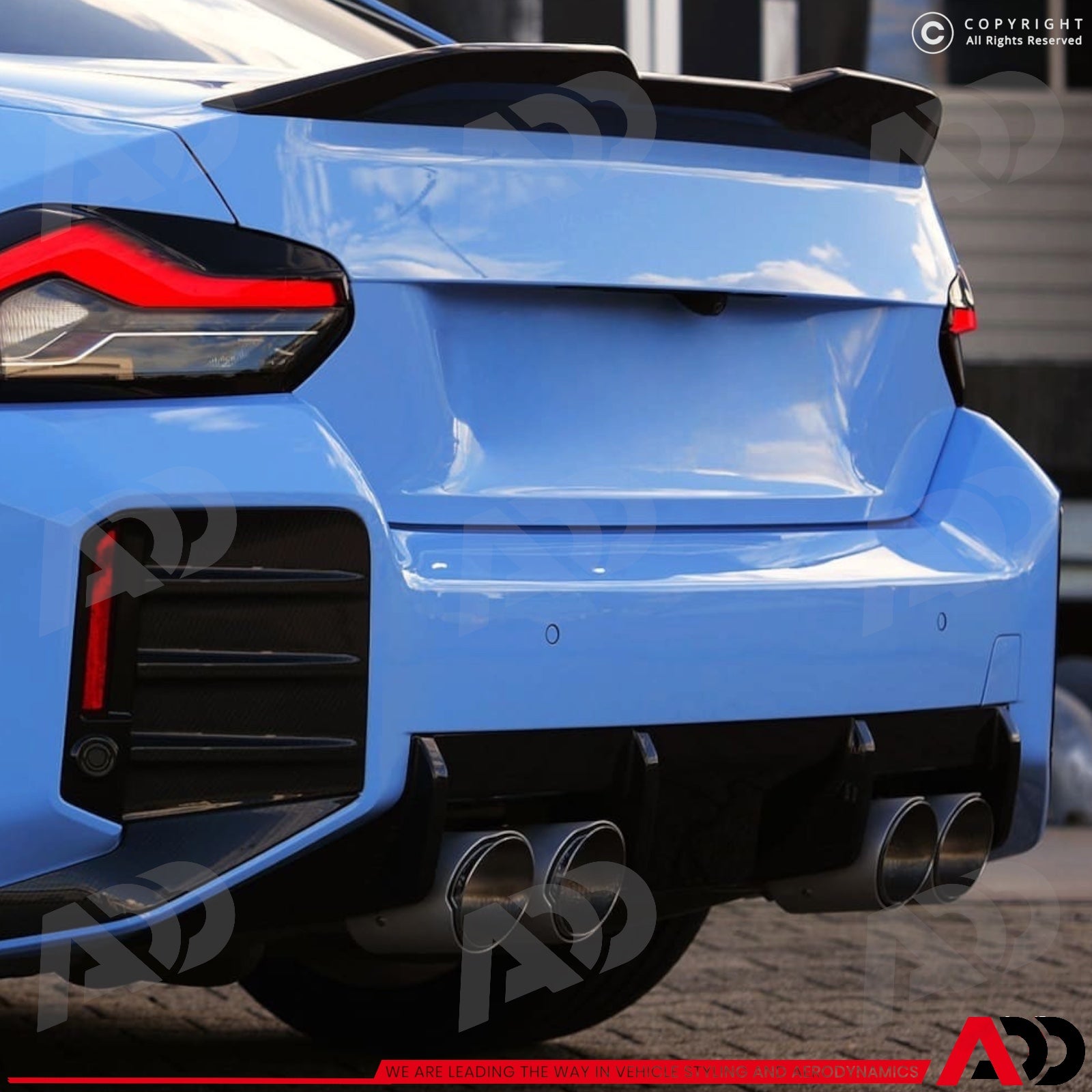Spoiler - BMW G42 / G87 M2 Coupé  - M Performance style - Hoogglans zwart | 22+