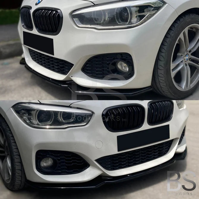 Front Lip - BMW 1 Serie F20LCI / F21LCI - Hoogglans Zwart | 2015-2019