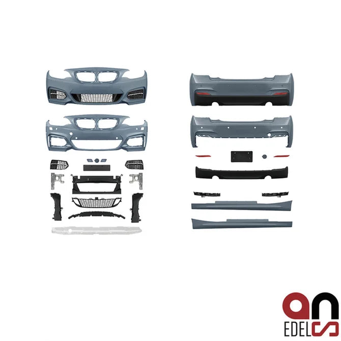 BMW 2 Serie M Sport M235I / 240I Look Pakket F22 / F23 2013-2017 — 2 Uitlaat Uitsparingen Links