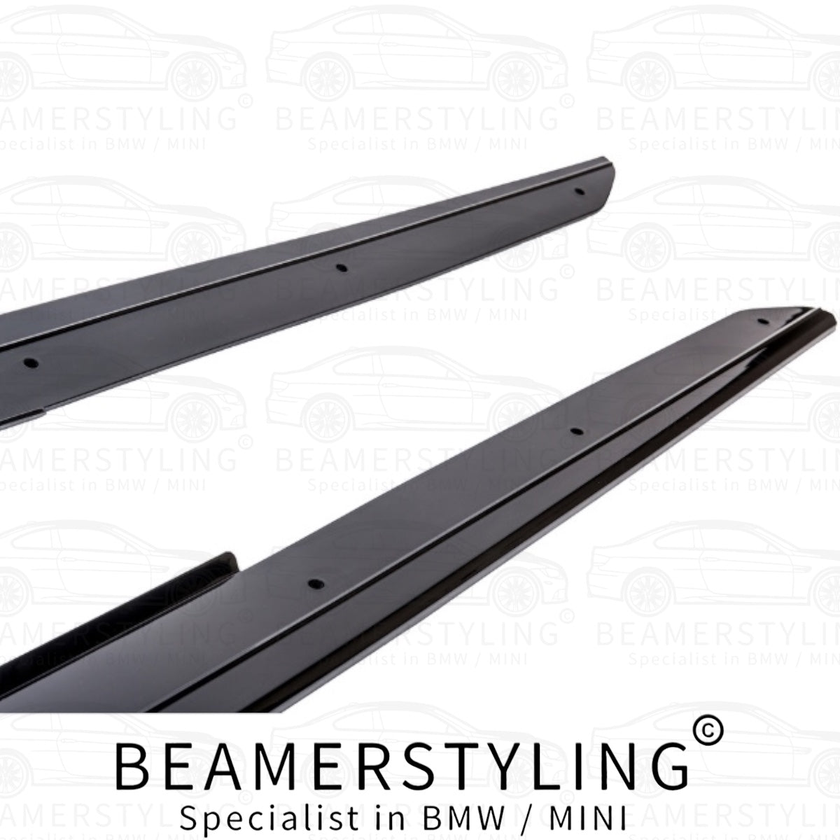 Side Skirts Extensions - BMW 5 Serie F10 / F11 - Hoogglans Zwart | 10-17