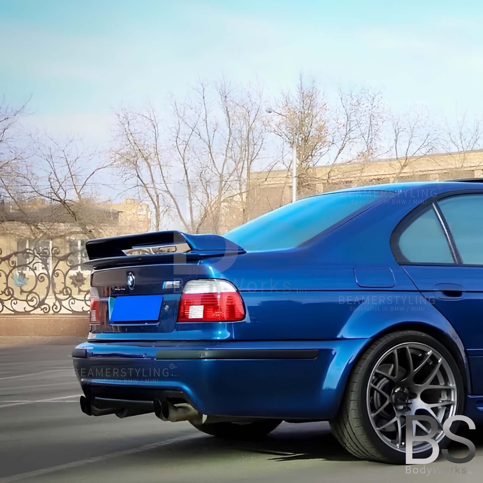 Spoiler - BMW 5 Serie E39 Sedan - Hamann Style - Hoogglans Zwart | 95-03