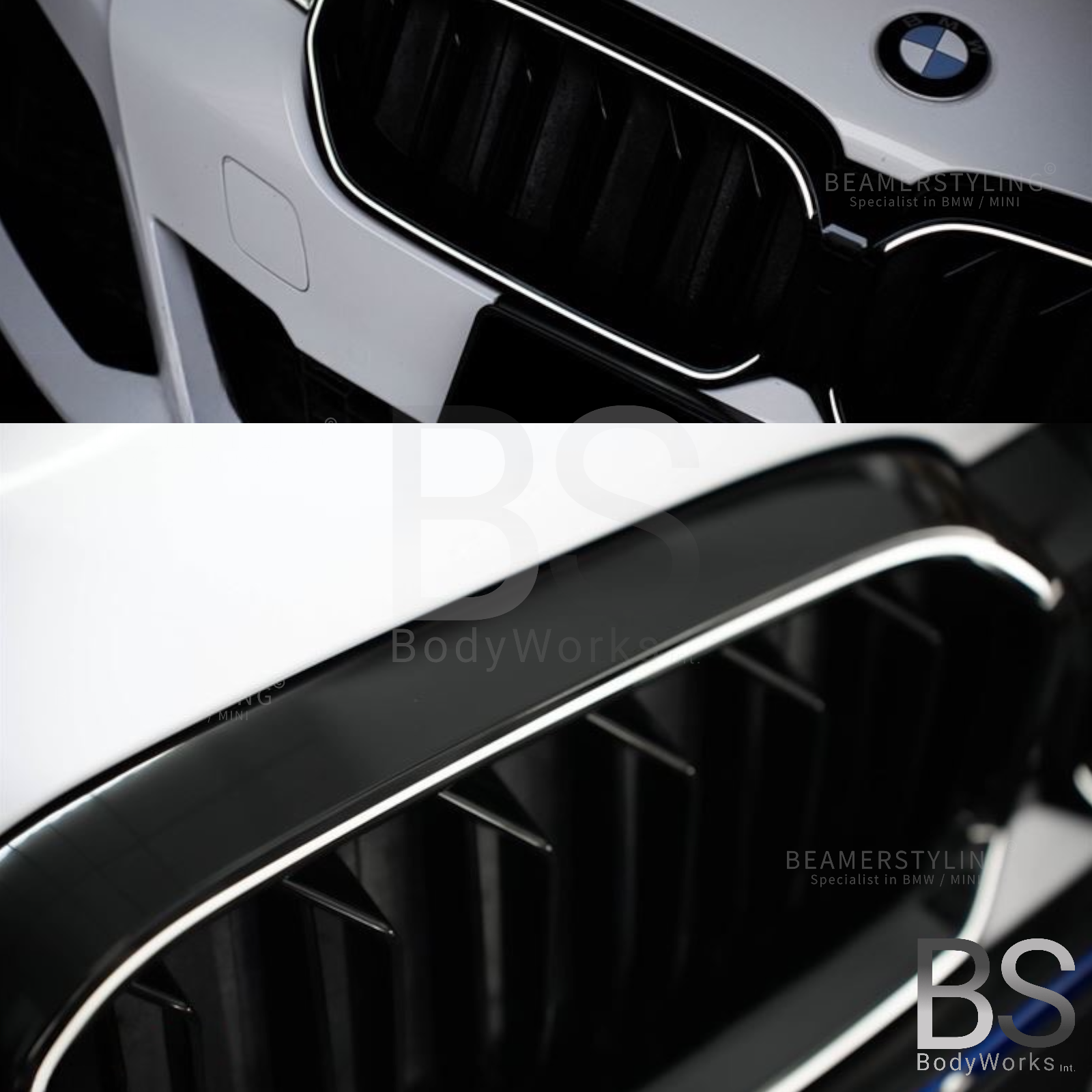 Nieren - BMW G30LCI / G31LCI - LED - M look - Hoogglans zwart - Compleet | 20-23