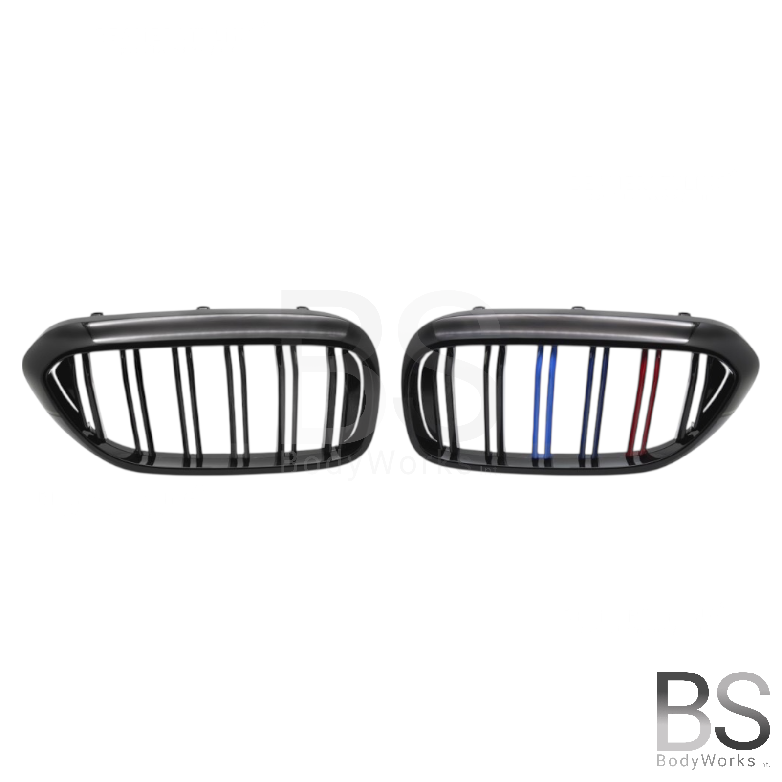 Nieren - BMW G30 / G31 - M look - M Kleuren - Hoogglans Zwart | 2017-2020