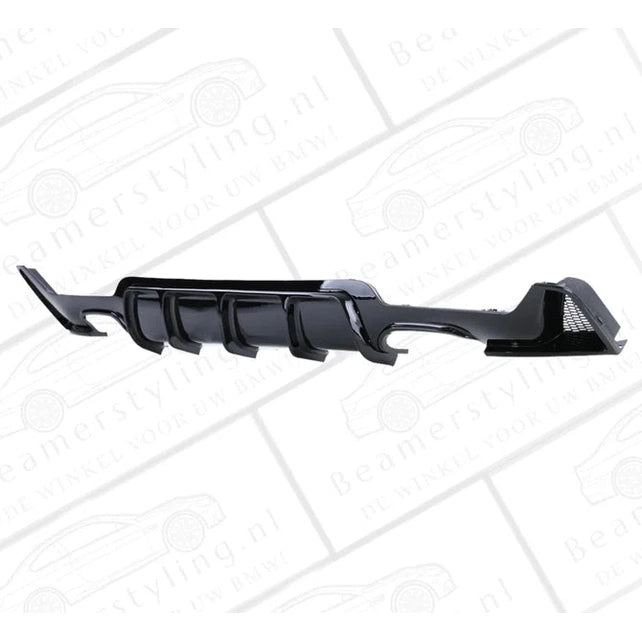 Diffuser - BMW F32 / F33 / F36 - Performance Look - 4 Uitlaten - Hoogglans Zwart