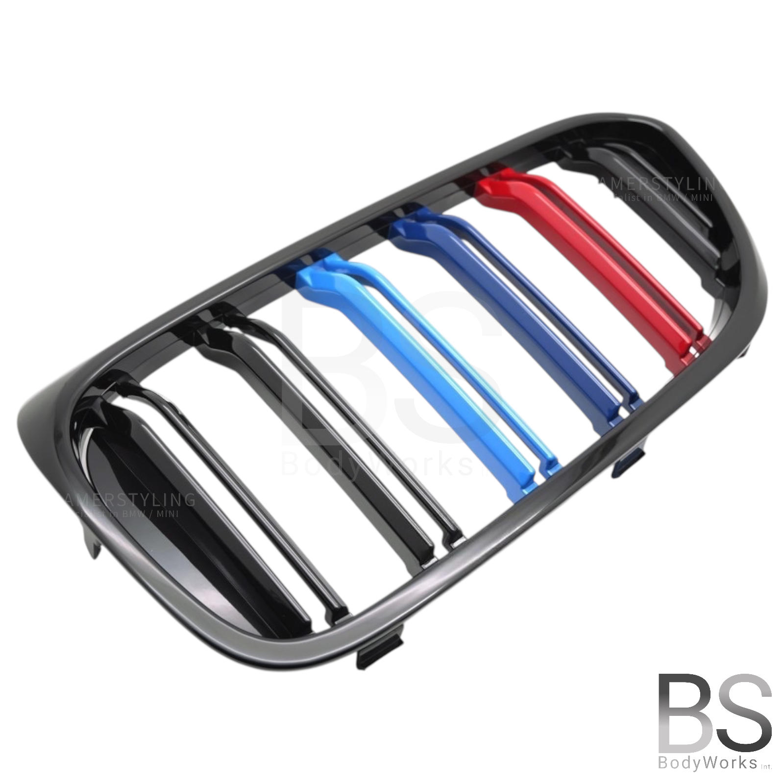 Nieren - BMW G30 / G31 - M look - M Kleuren - Hoogglans Zwart | 2017-2020