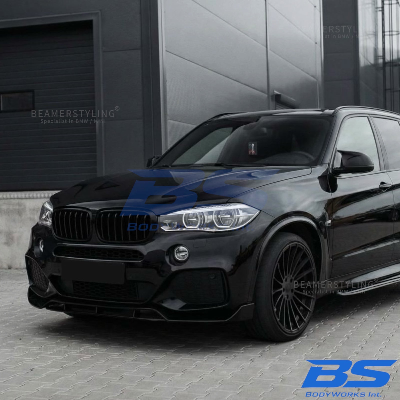 Front lip - BMW X5 F15 - M pakket - Aerodynamica Style - Hoogglans zwart | 2013-2018