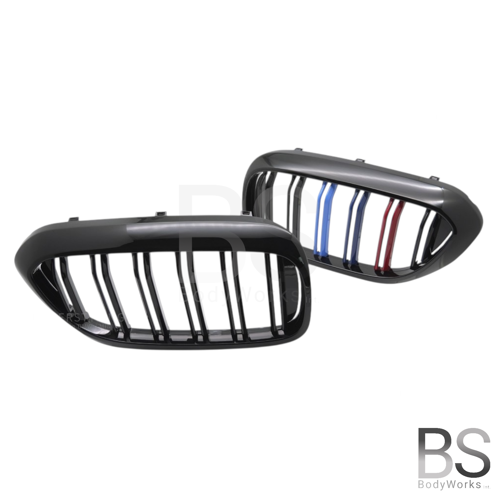 Nieren - BMW G30 / G31 - M look - M Kleuren - Hoogglans Zwart | 2017-2020