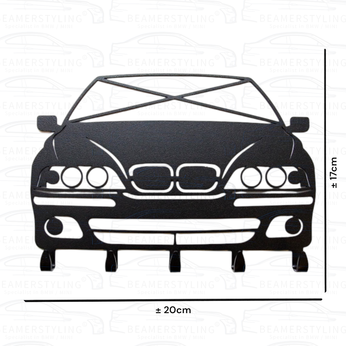 Sleutelrek - BMW E39 - Staal - Zwart | ±20x17cm