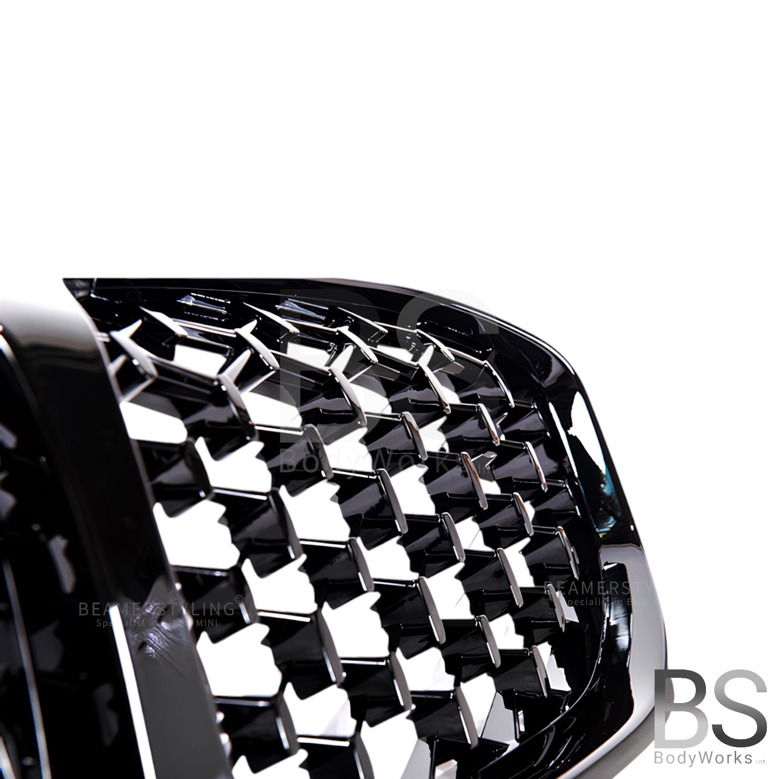 Nieren - BMW 1 Serie F40 - M135i look - Diamond - Hoogglans Zwart | 2019-2025