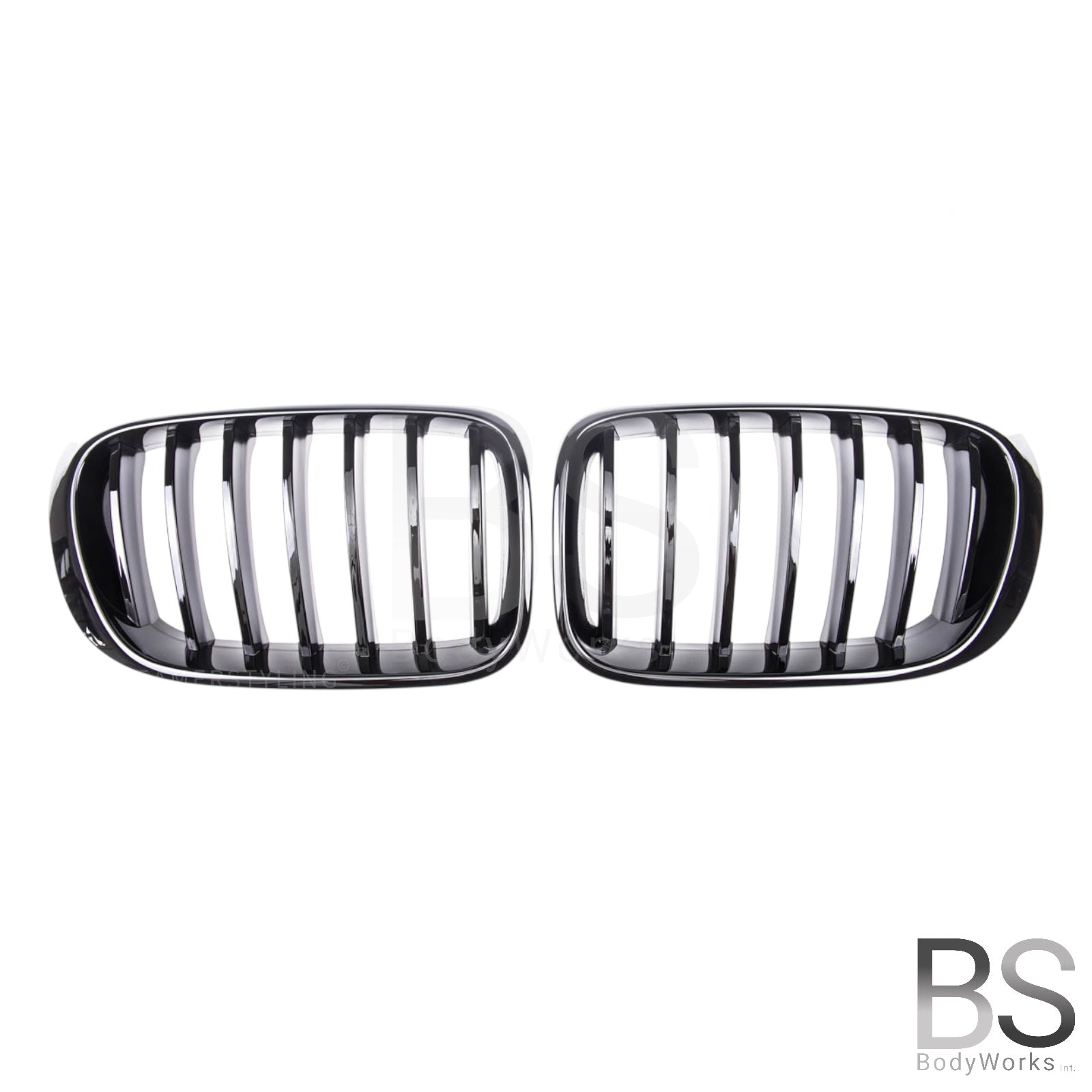 Nieren - BMW X4 F26 / X3 F25LCI - Mp Look - Hoogglans Zwart | 2014-2018