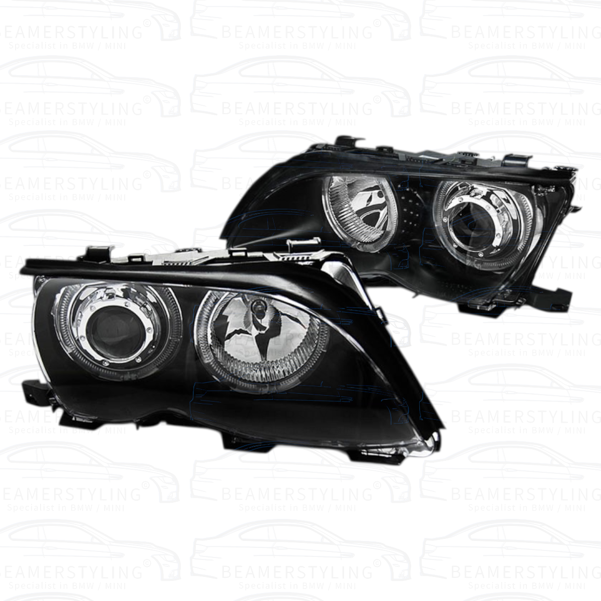 Koplampen - BMW E46 Sedan / Touring - LED Angel Eyes - H7 / H7 | 2001-2005