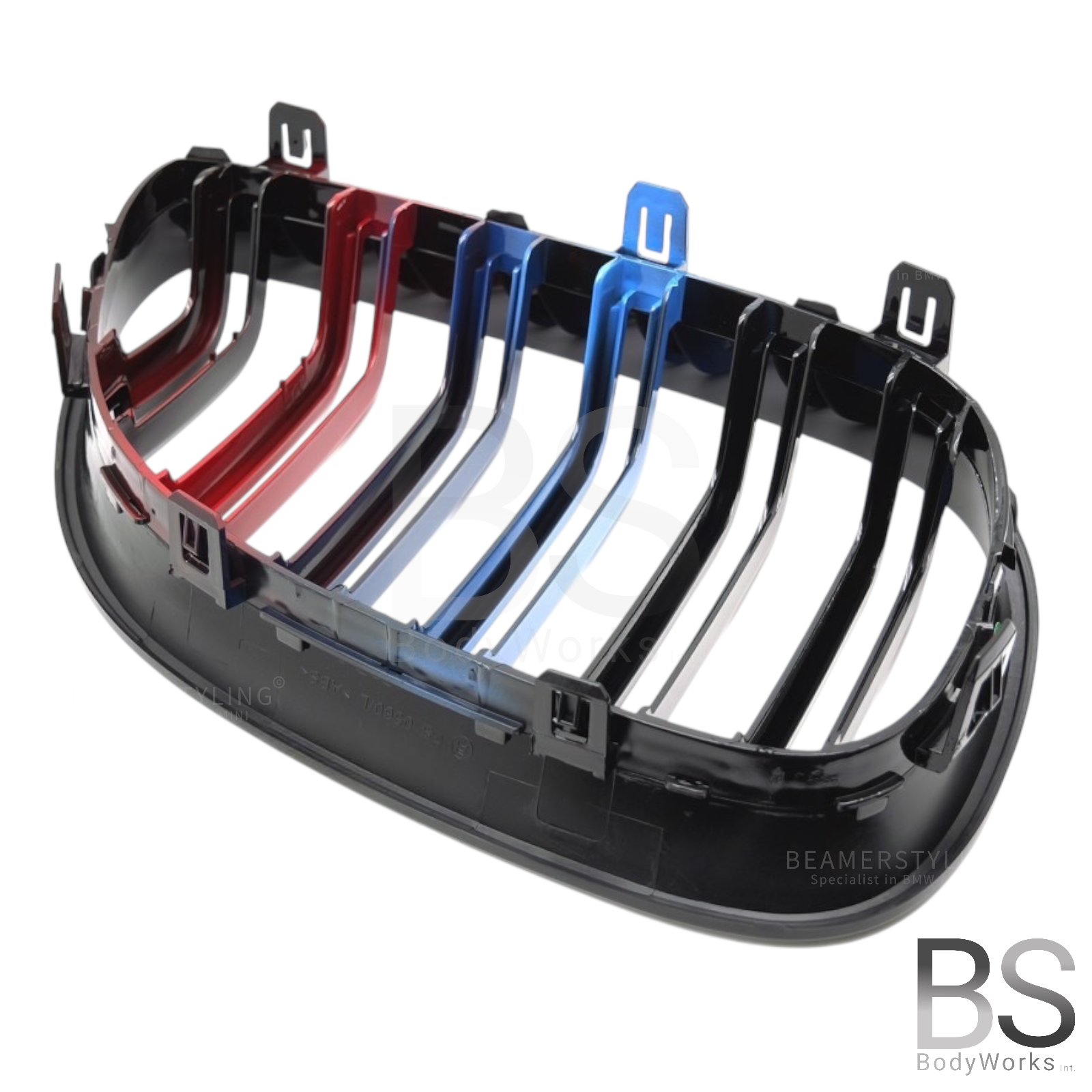 Nieren - BMW E60 / E61 - M look - M Kleuren - Hoogglans Zwart | 2003-2010