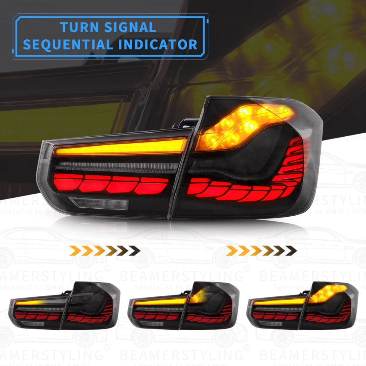 OLED Achterlichten - BMW F30 & F80 - Gts Design - Smoke | 2011-2019