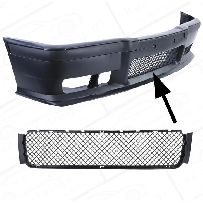 Centrale Grill -  BMW E36 - Voor M Pakket Bumper - 1990-1999