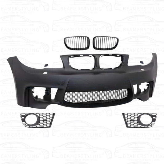 1M Look Voorbumper - BMW E81 E87 E82 E88 - Met Sra | 2004-2012