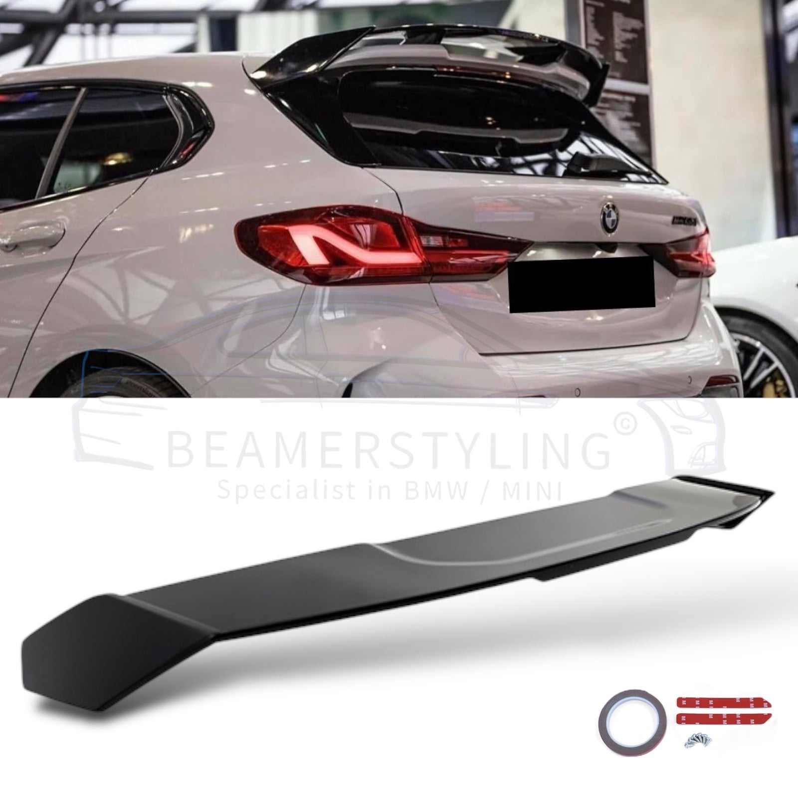 Dakspoiler - BMW F40 - M Performance Look | Hoogglans Zwart