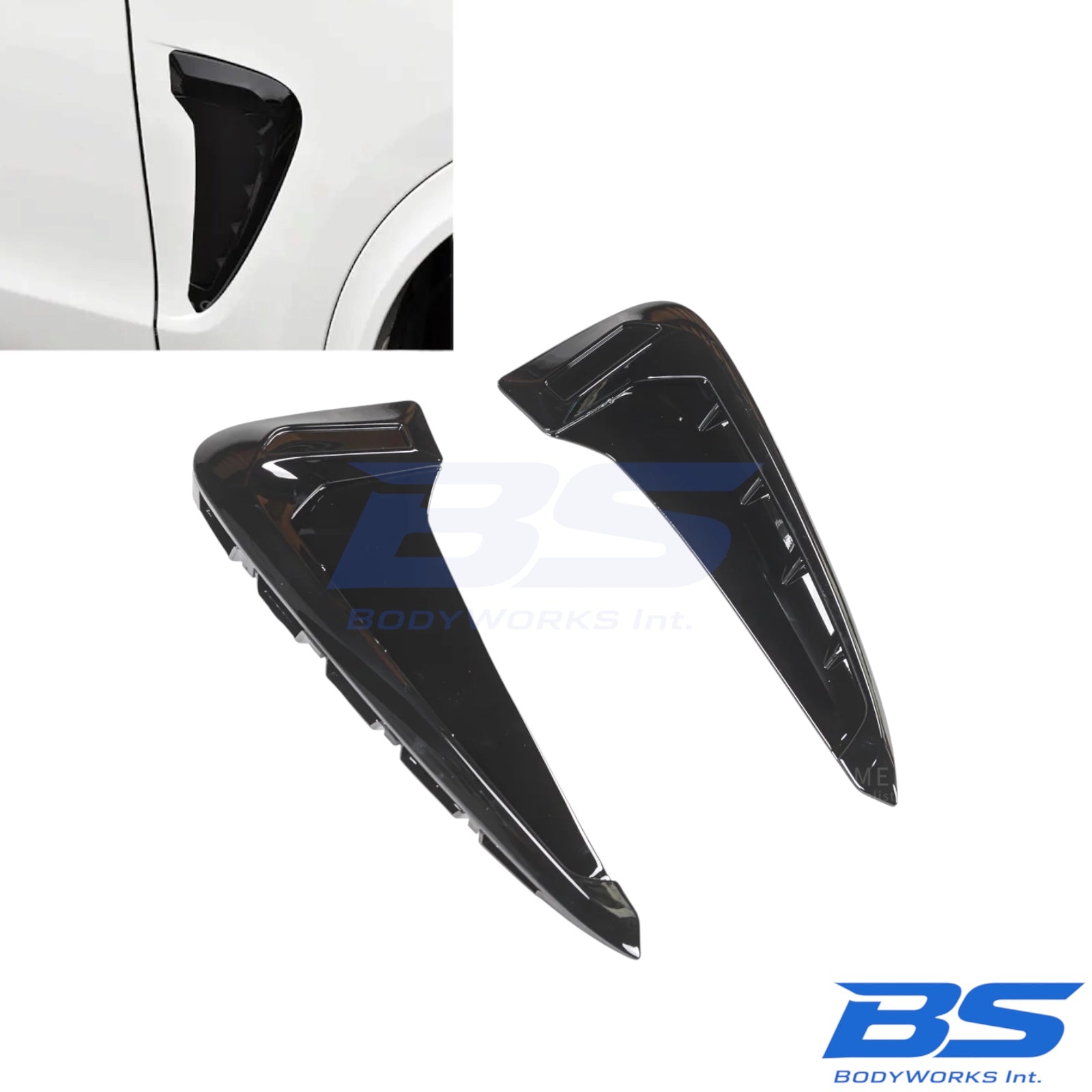 Fender covers (L+R) - BMW X5 F15 SUV - M look - Hoogglans zwart | 13-18