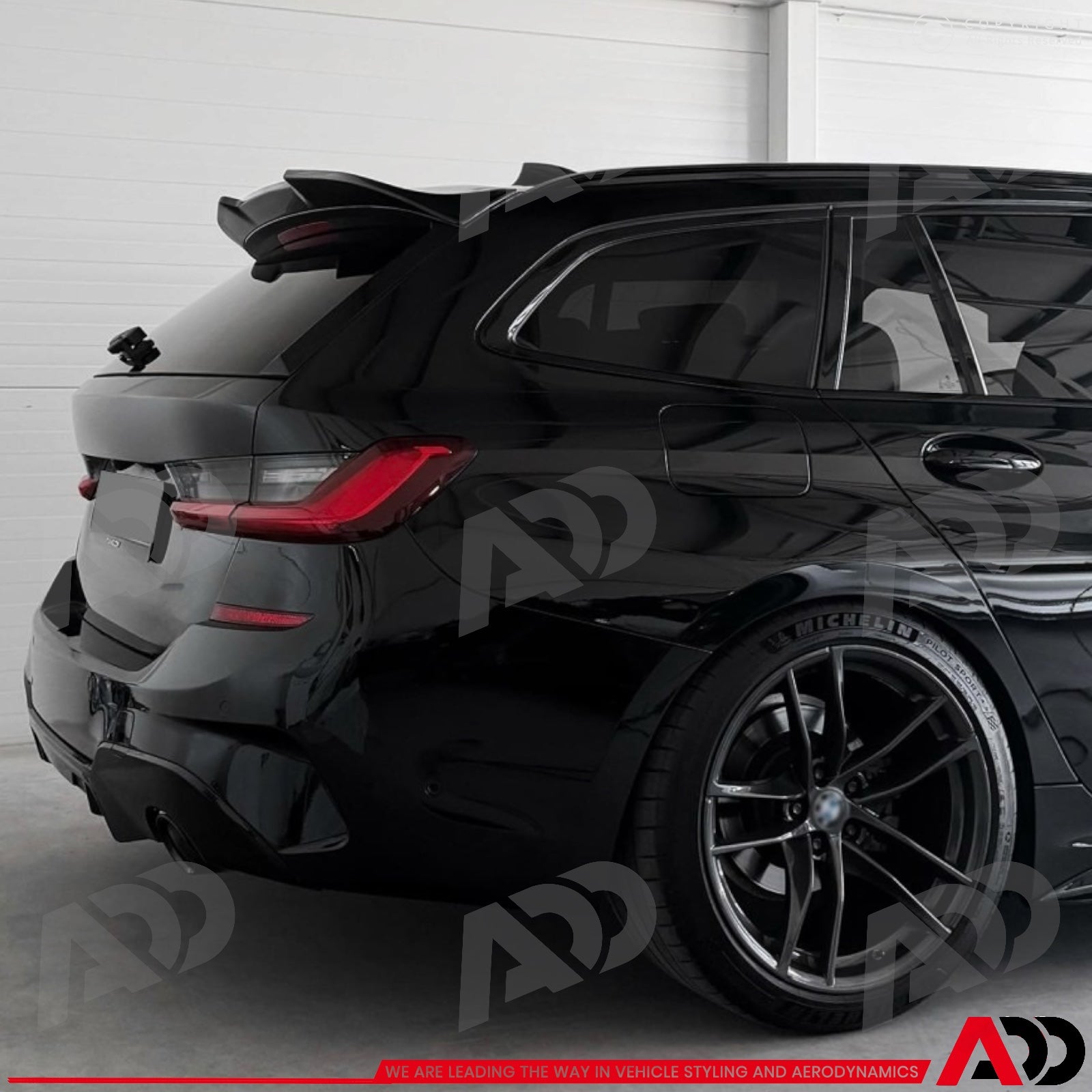 Dakspoiler V2 - BMW 3 Serie G21 Touring - High Kick Style - Hoogglans Zwart | 19-24