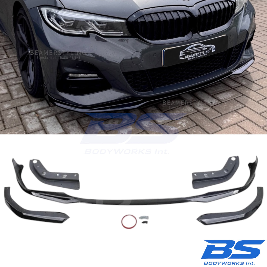 Front Lip - BMW G20 / G21 - M Performance Look - Hoogglans Zwart | 19-22
