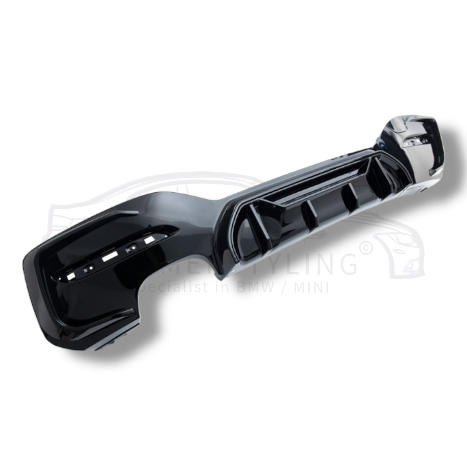 Diffuser - BMW 1 Serie F20LCI / F21LCI - Competition Look - Hoogglans Zwart | 03/2015-2019