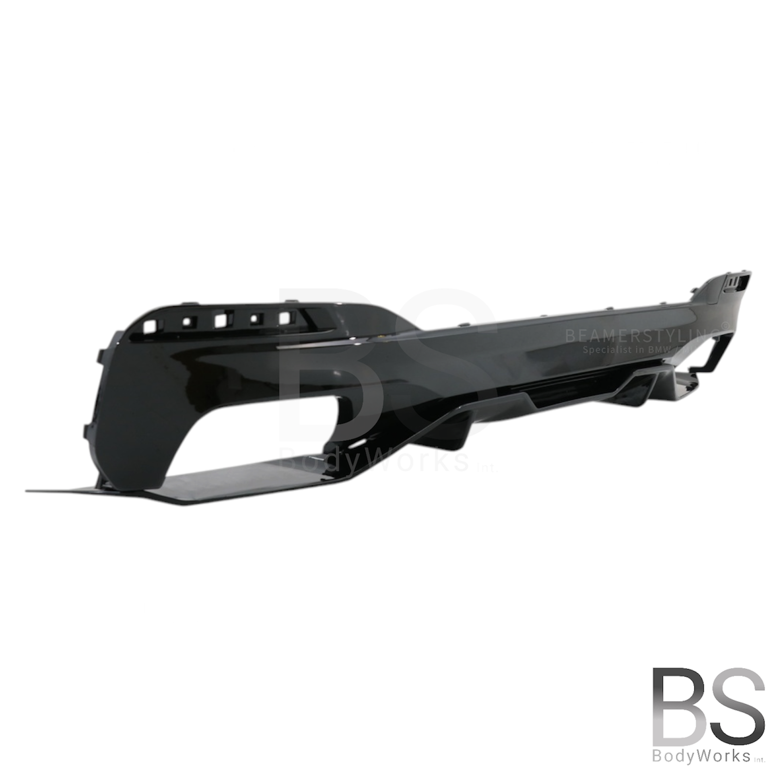 Diffuser - BMW G30 / G31 - M Performance Look - Voor 550i - Hoogglans Zwart | 17-23