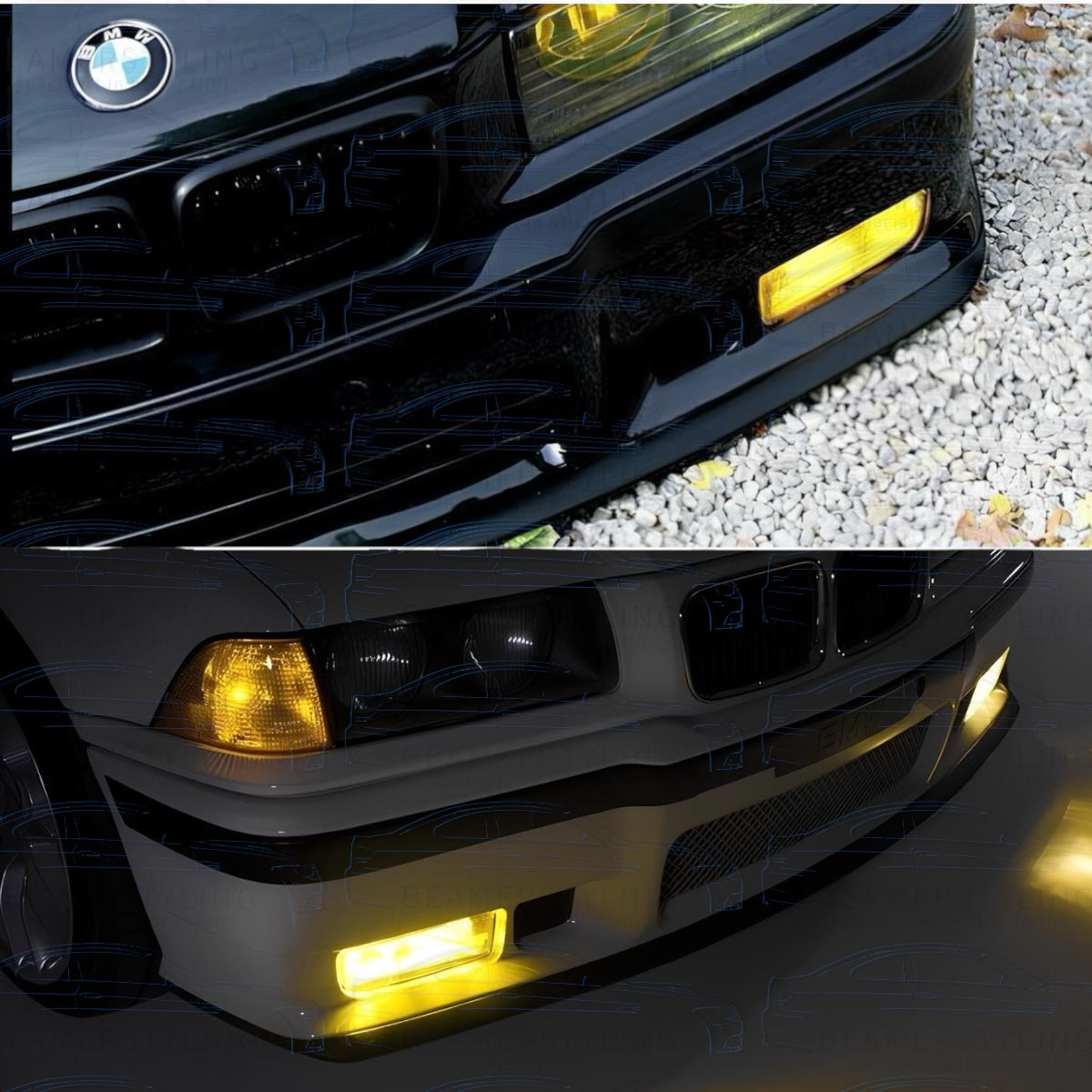 BMW 3 Serie E36 Mistlampen Geel Oem-Look