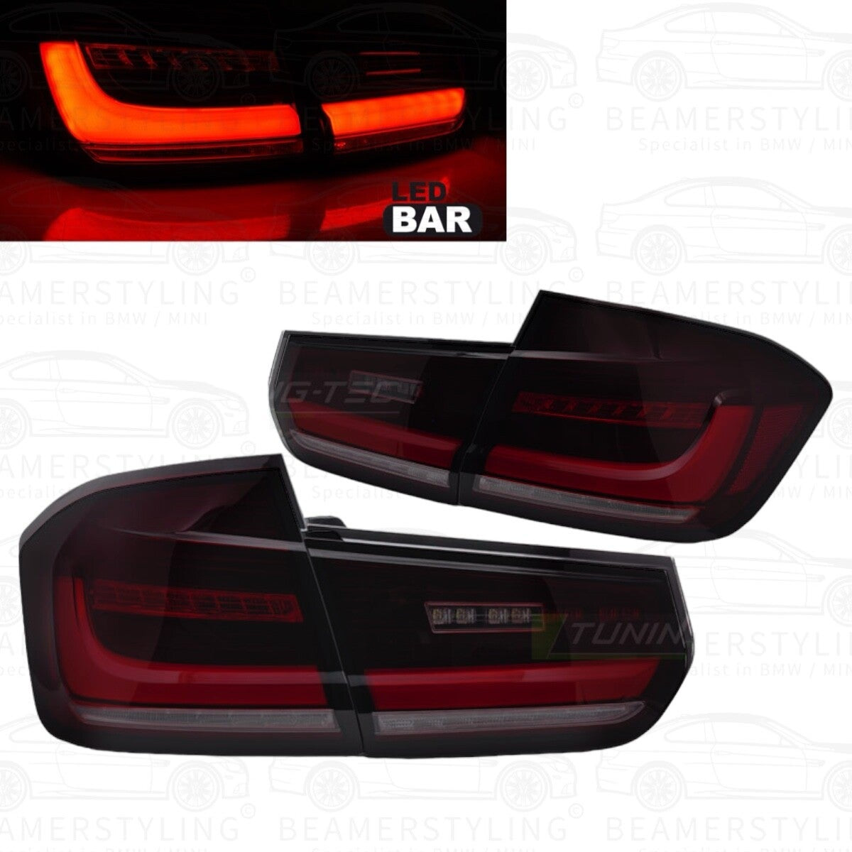 LED Bar Achterlichten - BMW F30 Sedan - Full LED | 12-19