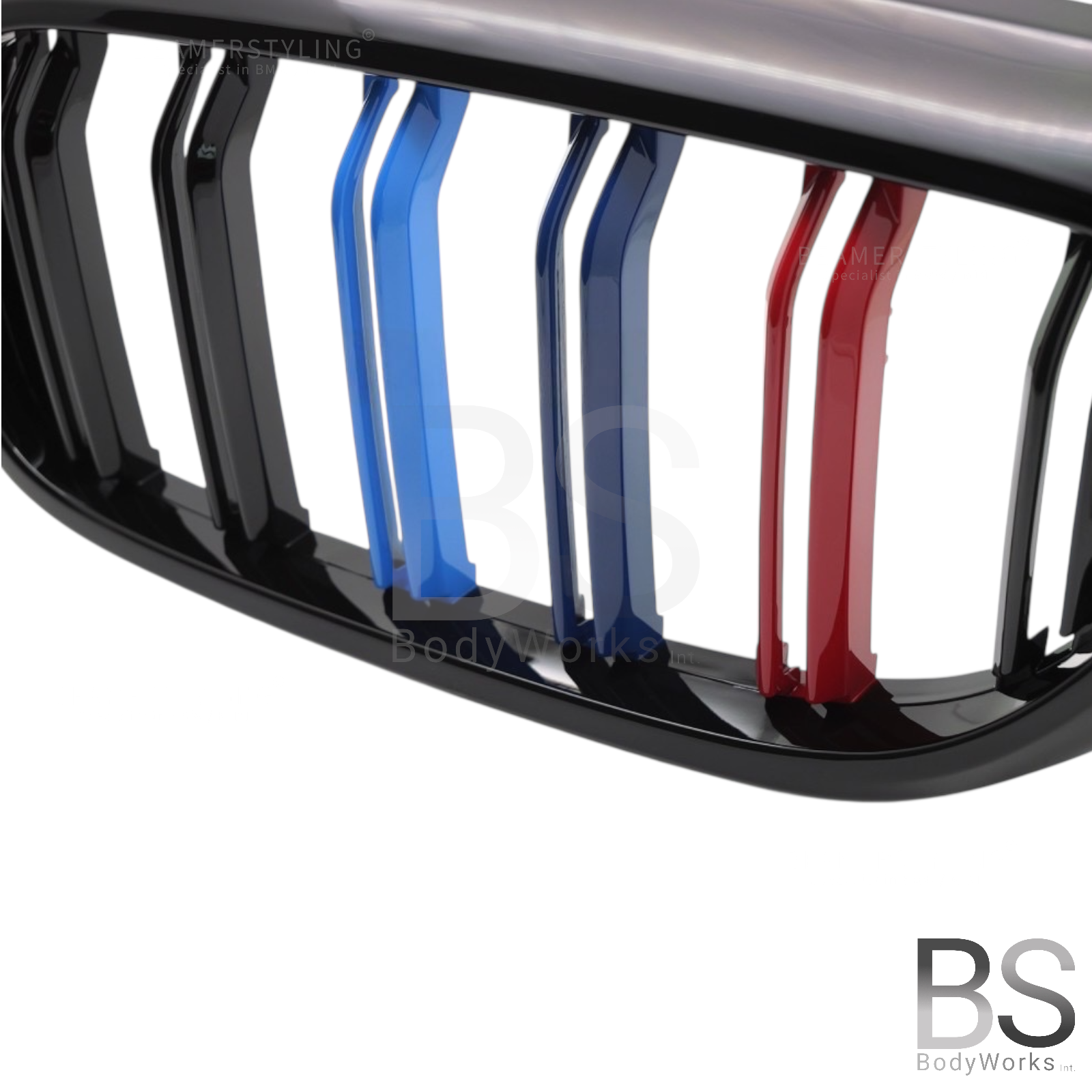 Nieren - BMW G30 / G31 - M look - M Kleuren - Hoogglans Zwart | 2017-2020