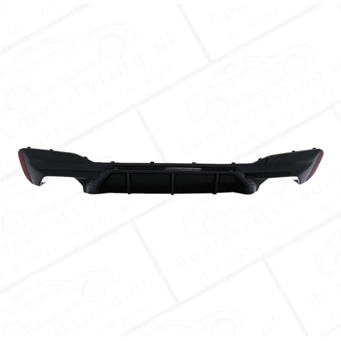 Diffuser - BMW G30 / G31 - M5 Look - Hoogglans Zwart - Incl Sierstukken Chroom