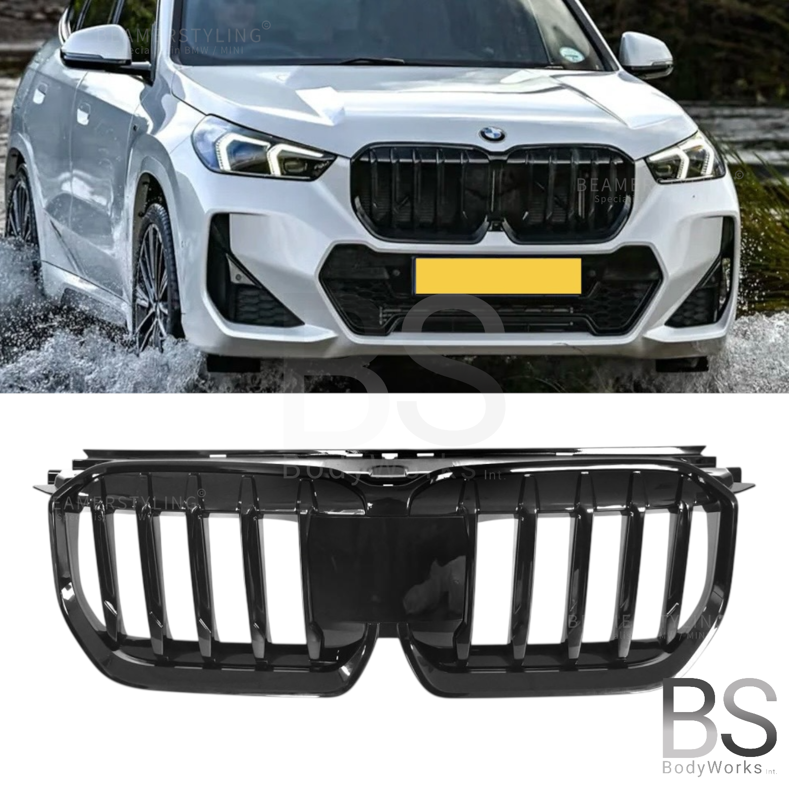 Nieren - BMW X1 U11 - MP look - Hoogglans zwart | 2022+