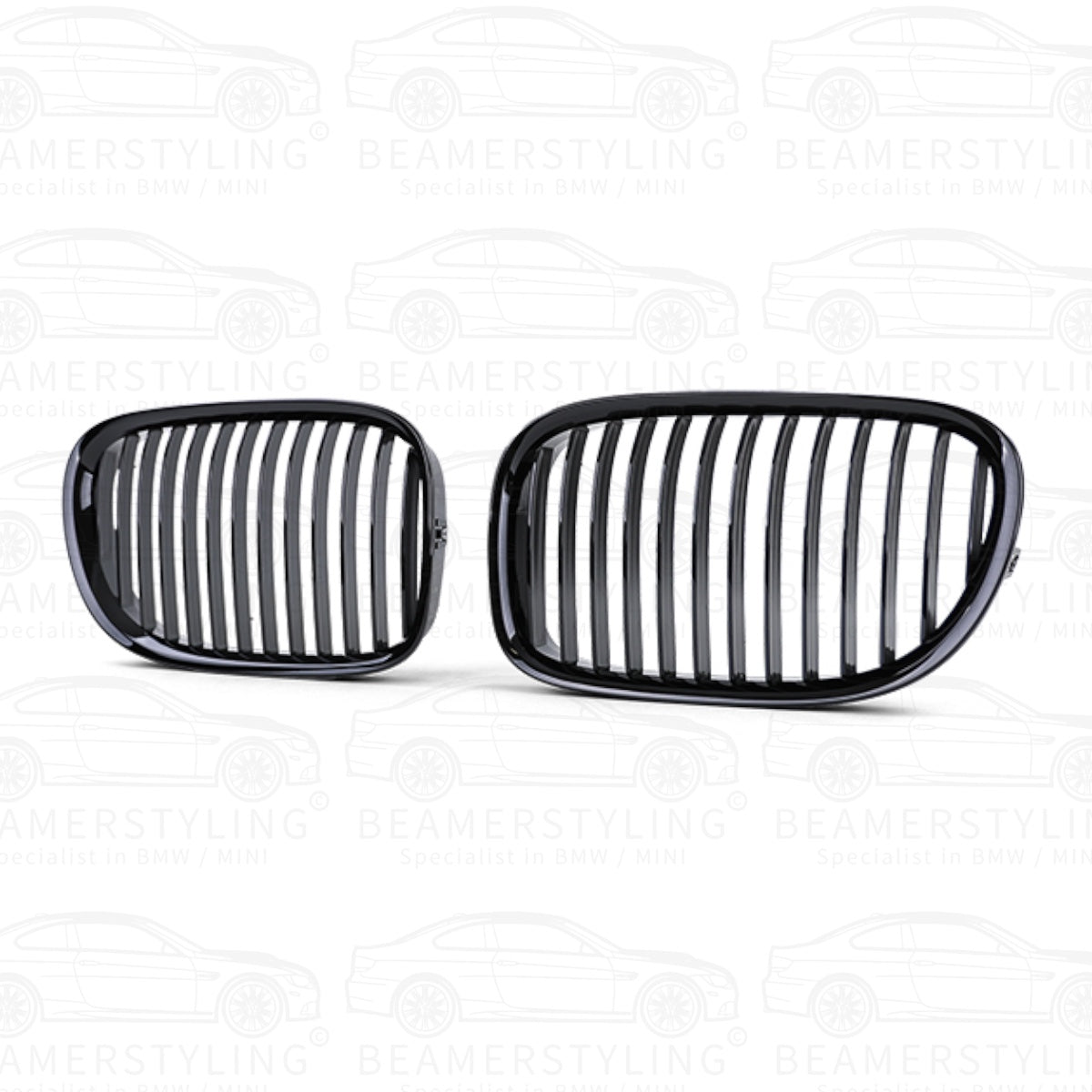 Nieren - BMW 7 Serie F01 / F02 - Hoogglans Zwart | 2008-2015