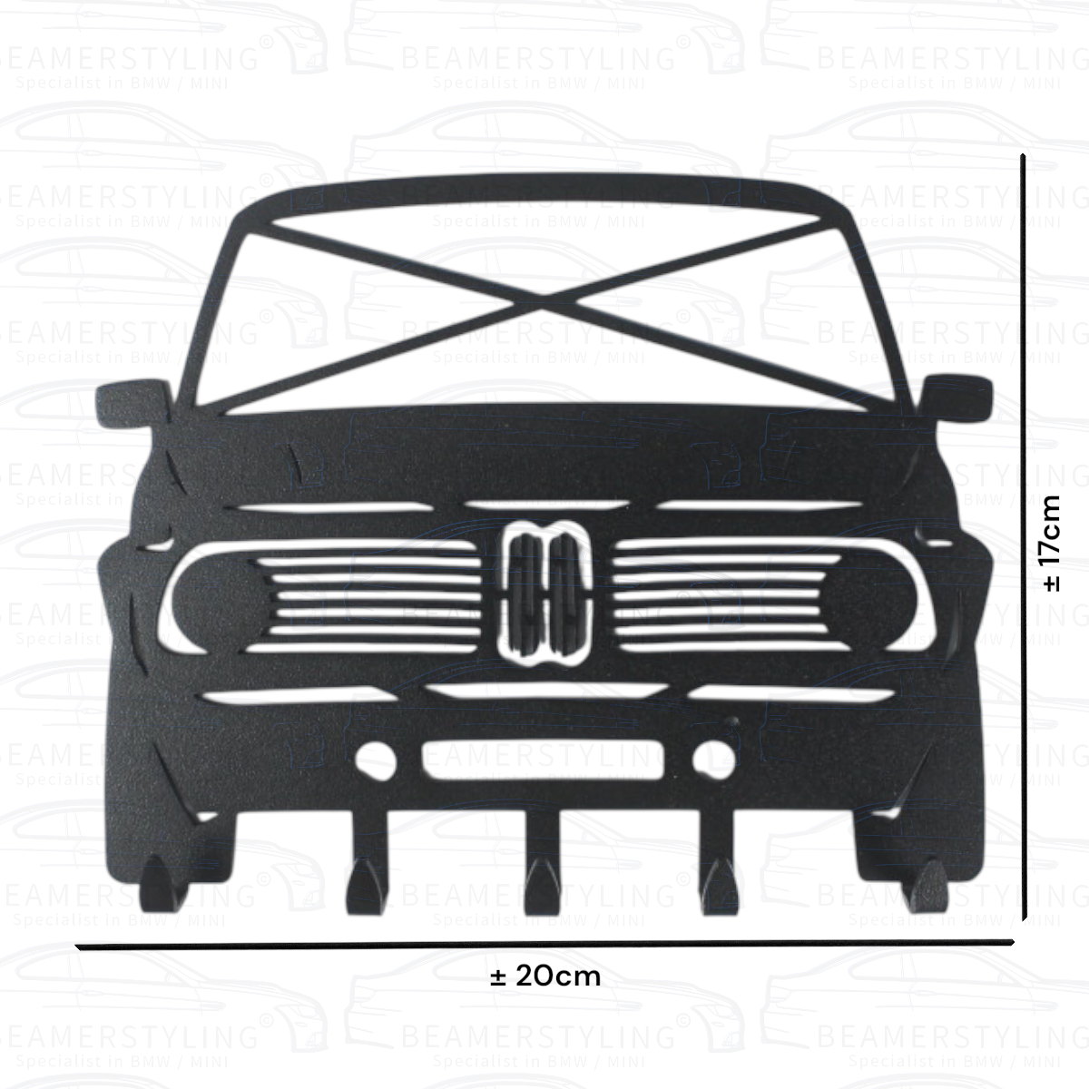 Sleutelrek - BMW 2002 - Staal - Zwart | ±20x17cm
