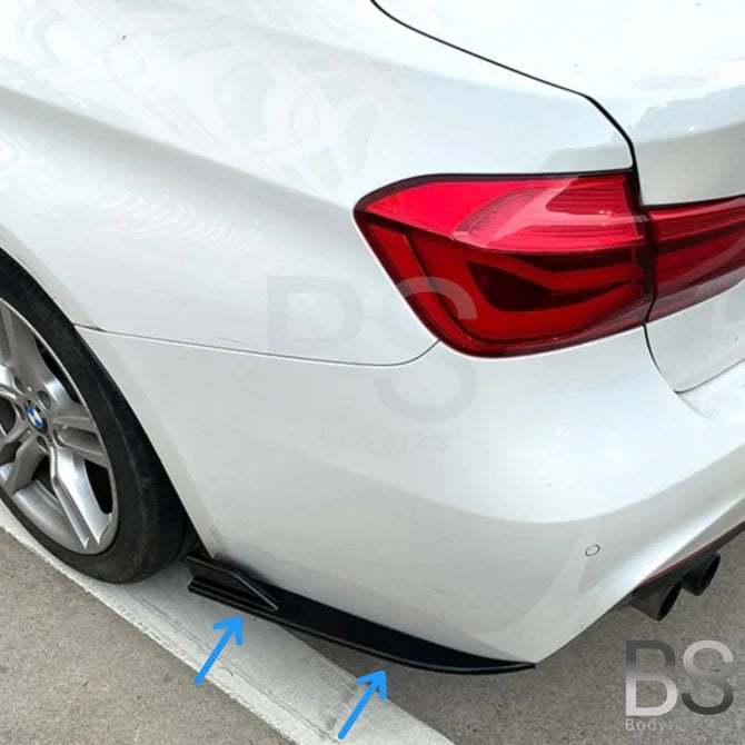 Achterbumper Splitters - BMW F30 / F31 - Hoogglans Zwart | 2012-2019