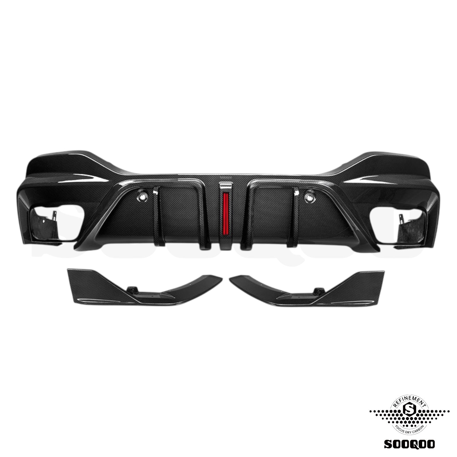 Carbon Diffuser - BMW X6 G06LCI - Met Remlicht - Pre-Preg | Sooqoo