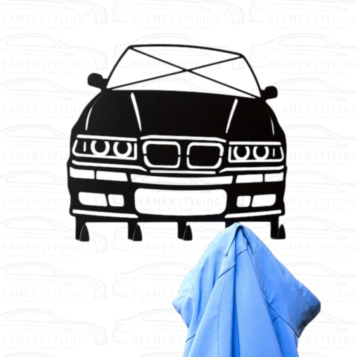 Kapstok - BMW E36 M3 - Staal - Zwart | ±38x30cm