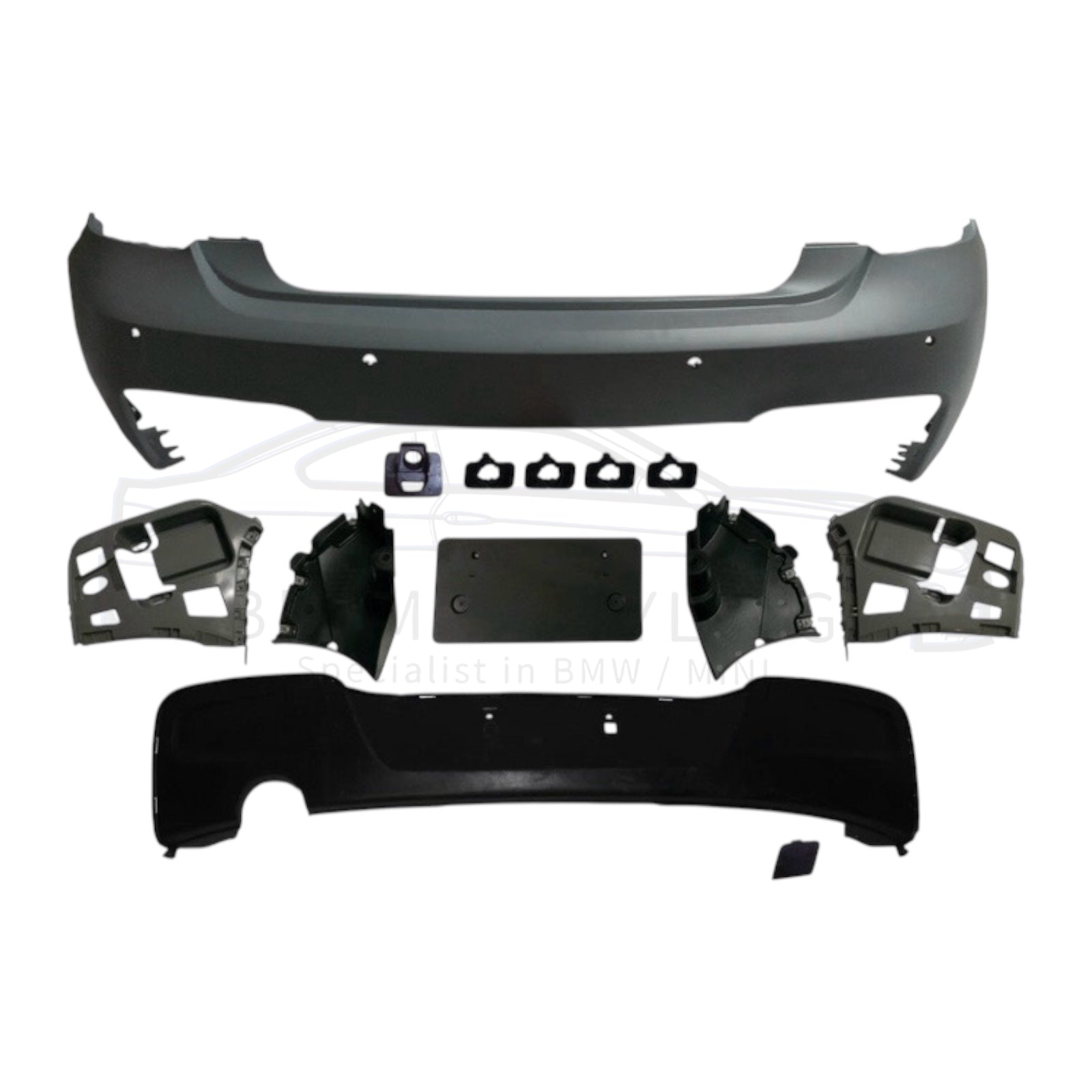 Achterbumper - BMW F20 / F21 - M Pakket Look - 1 Uitlaat Links | 2011-2015