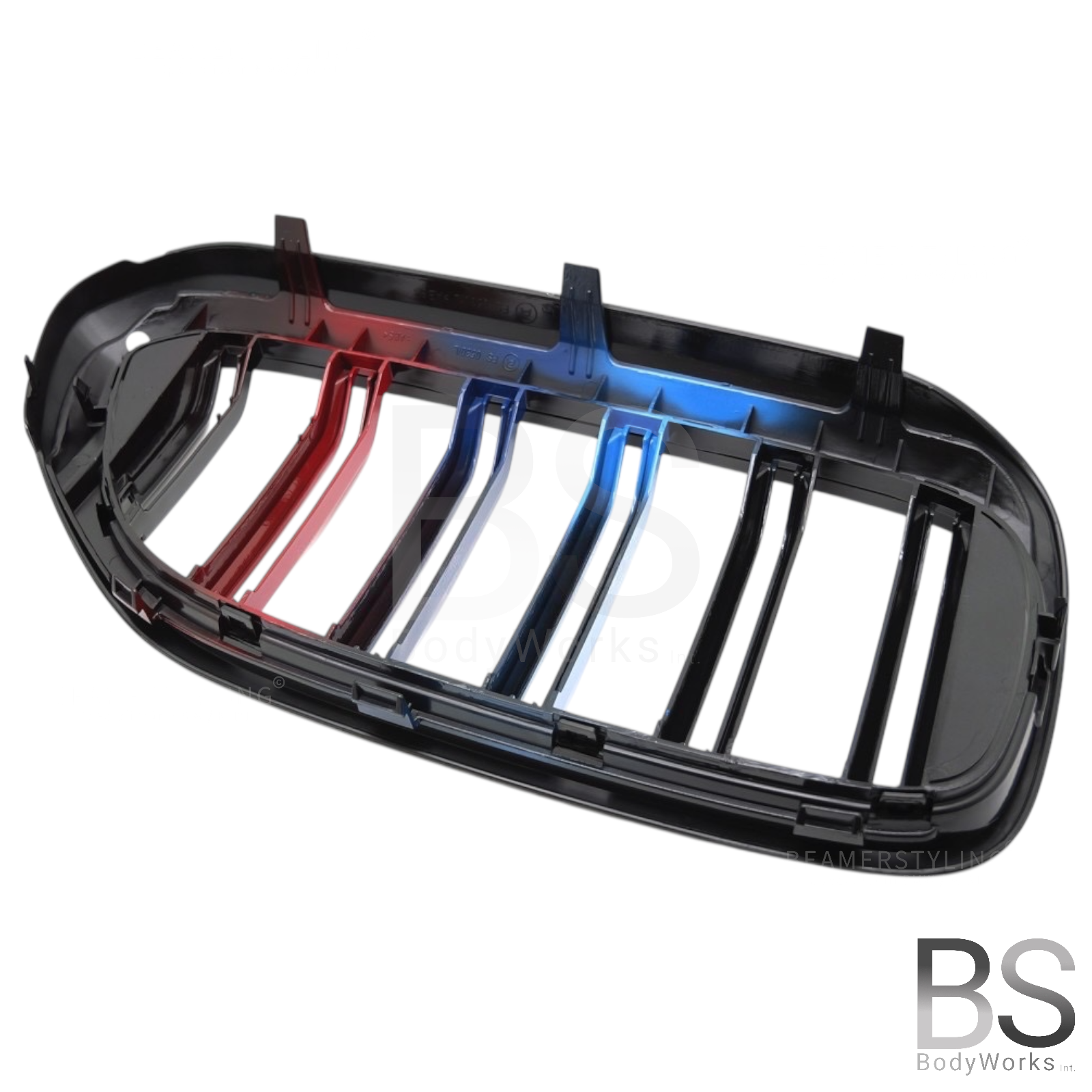 Nieren - BMW G30 / G31 - M look - M Kleuren - Hoogglans Zwart | 2017-2020