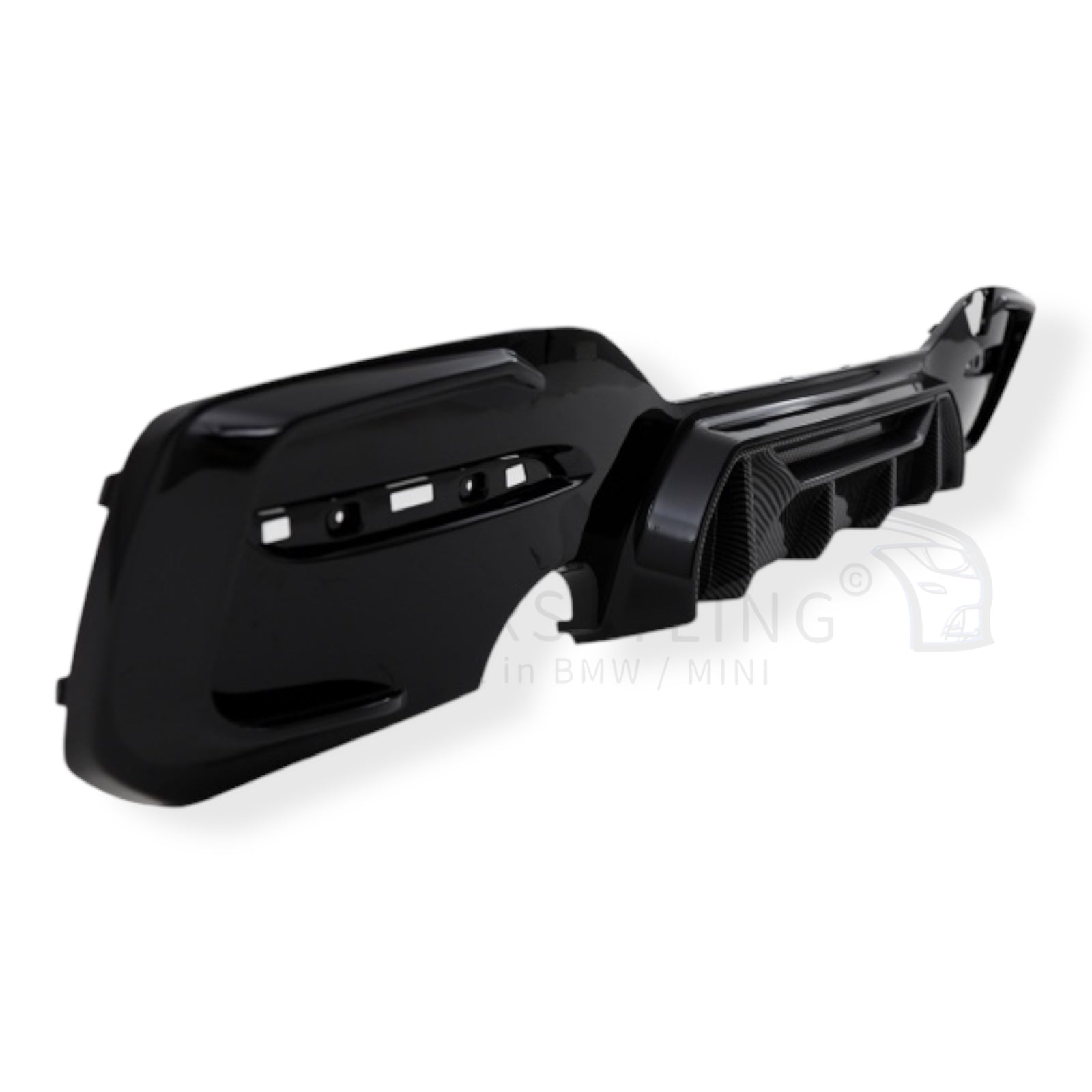 Diffuser - BMW 1 Serie F20LCI / F21LCI - Competition Look - M140I - Hoogglans Zwart/Carbon | 03/2015-2019