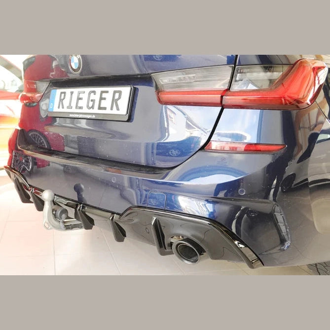 Diffuser - BMW G20 / G21 - Rieger Tuning - Met Trekhaak | 19-22 — Mat Zwart