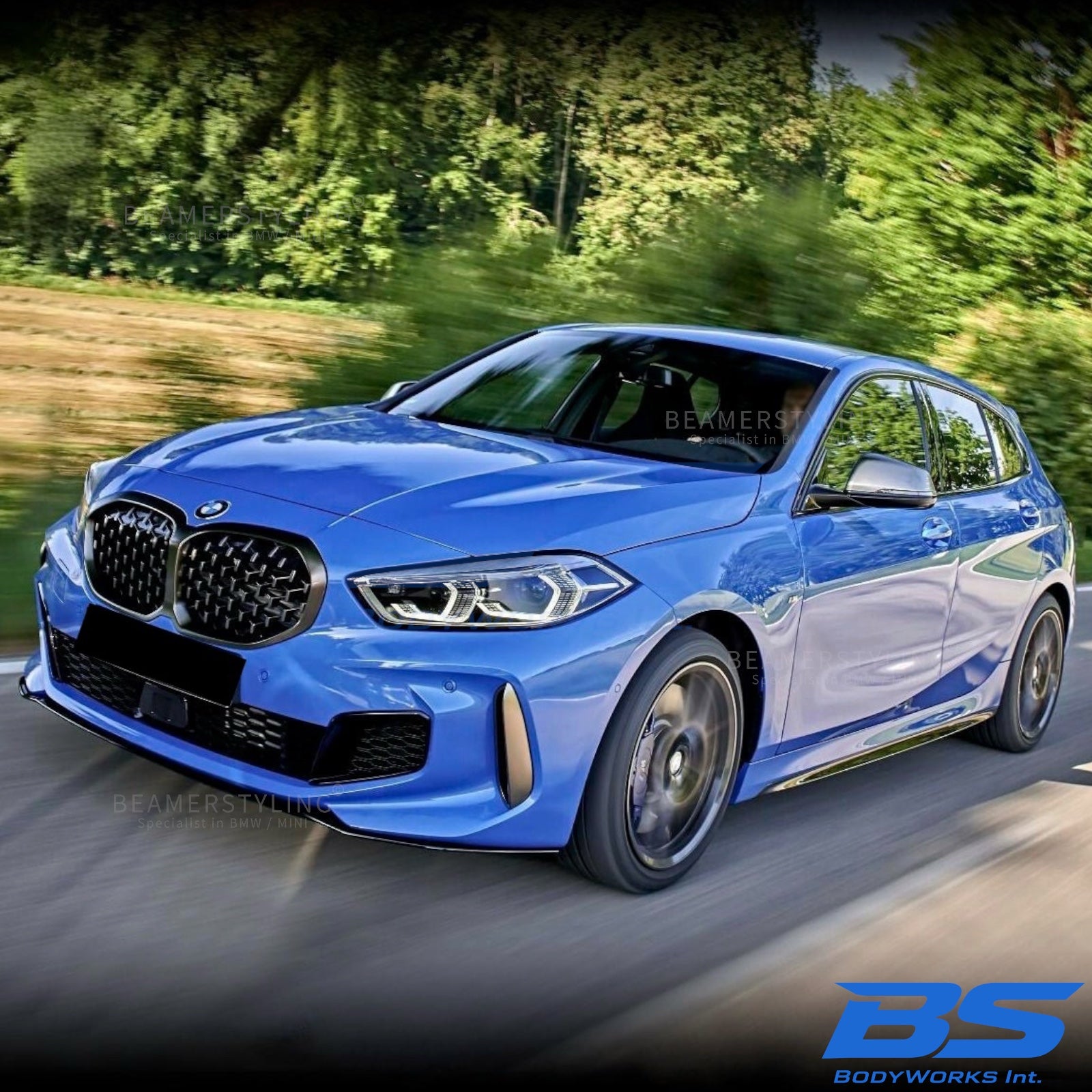 Front lip - BMW 1 Serie F40 - Performance look - Hoogglans Zwart | 2019-2025