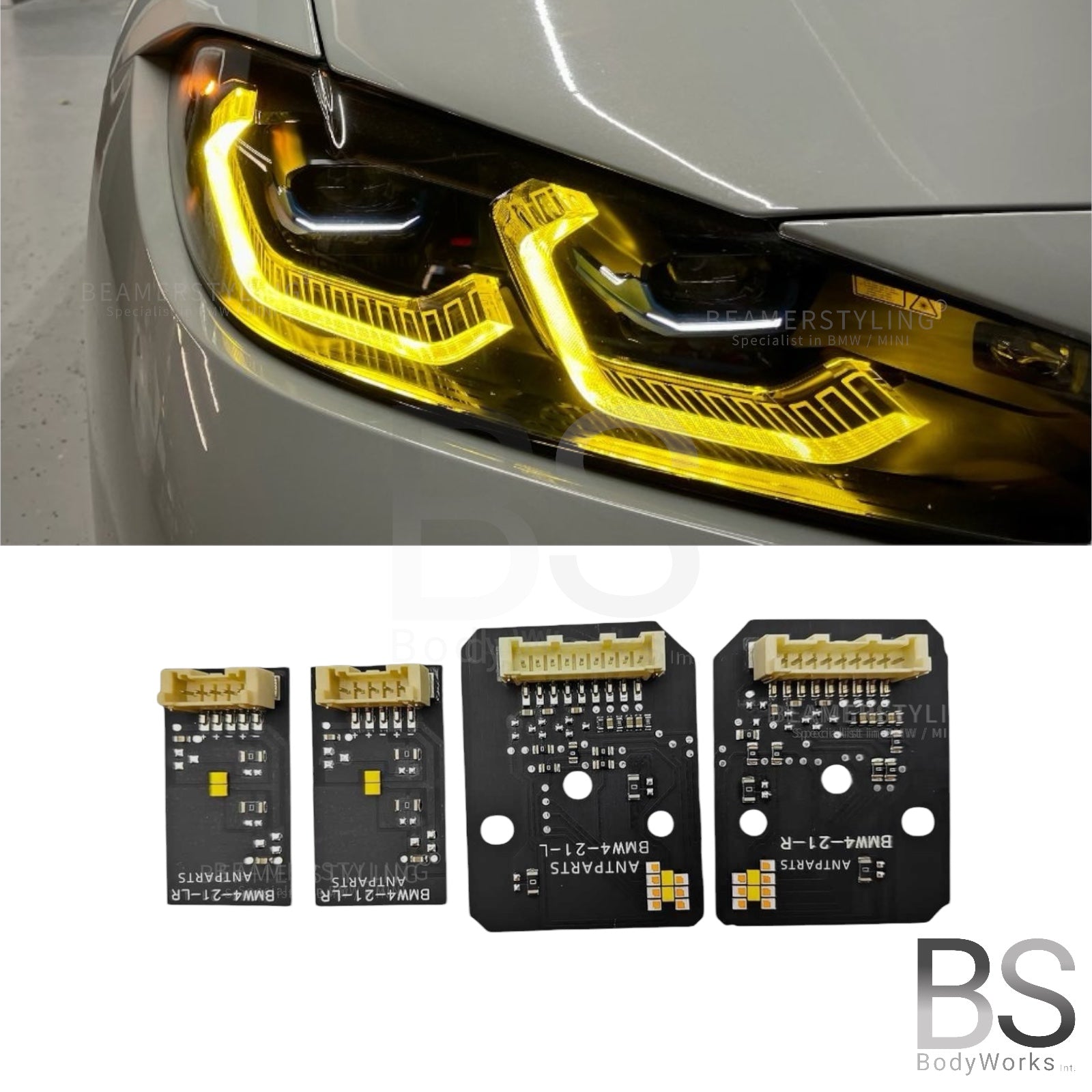 Drl Modules - BMW G22 / G23 / G26 - Yellow LED - CSL Style | 20+