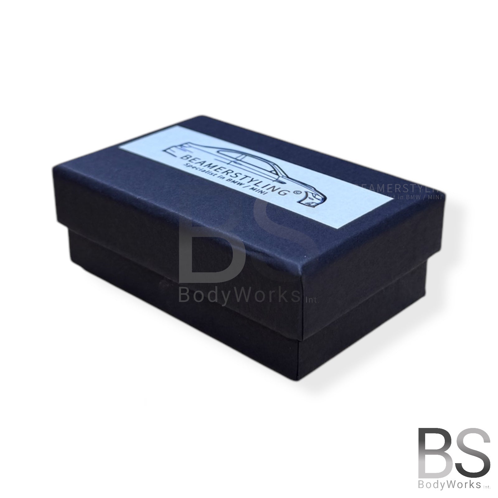 Lederen Sleutelhanger - BMW M Design - Blauw / Rode Stiksels