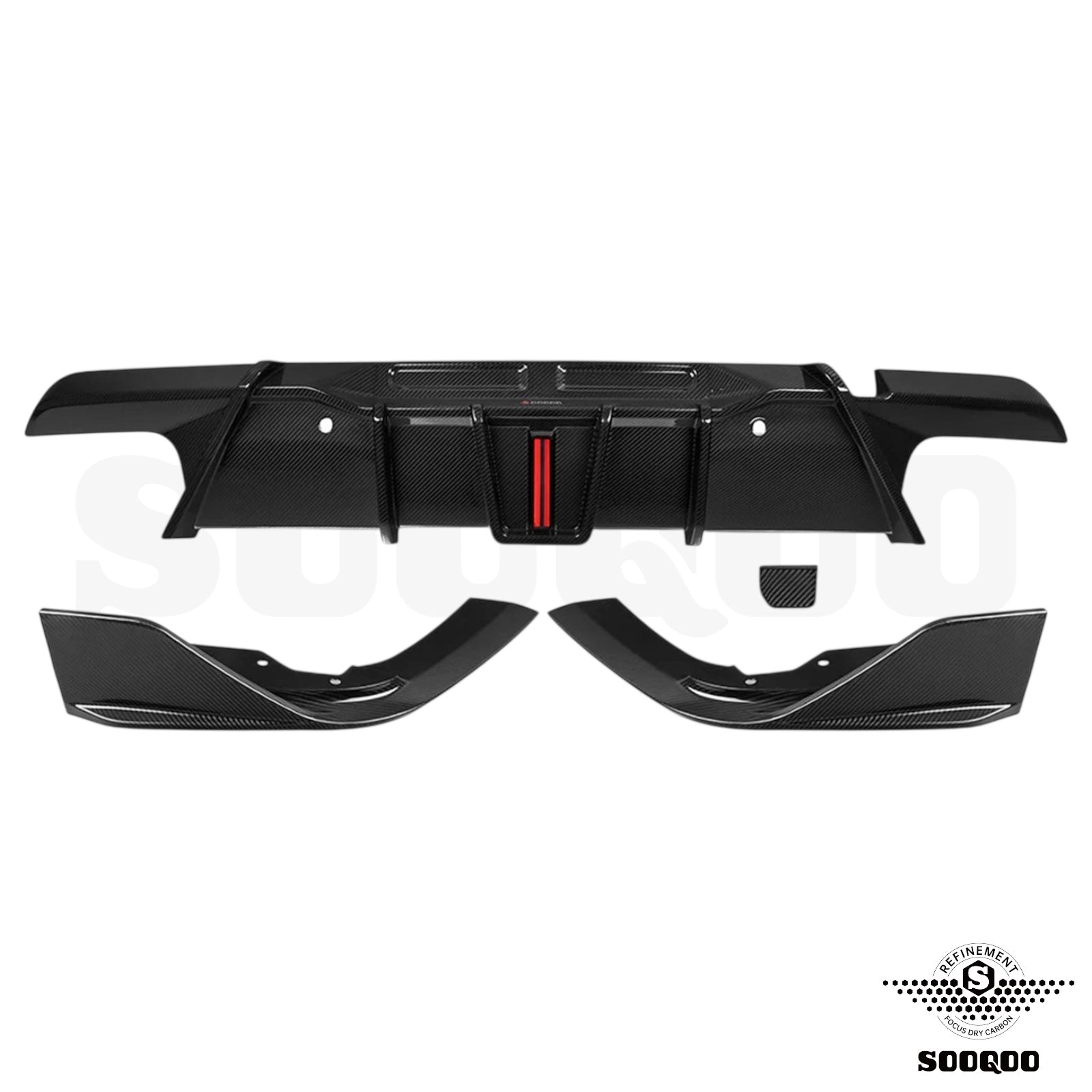 Carbon Diffuser - BMW X6 M F96 - Met Remlicht - Pre-Preg | Sooqoo