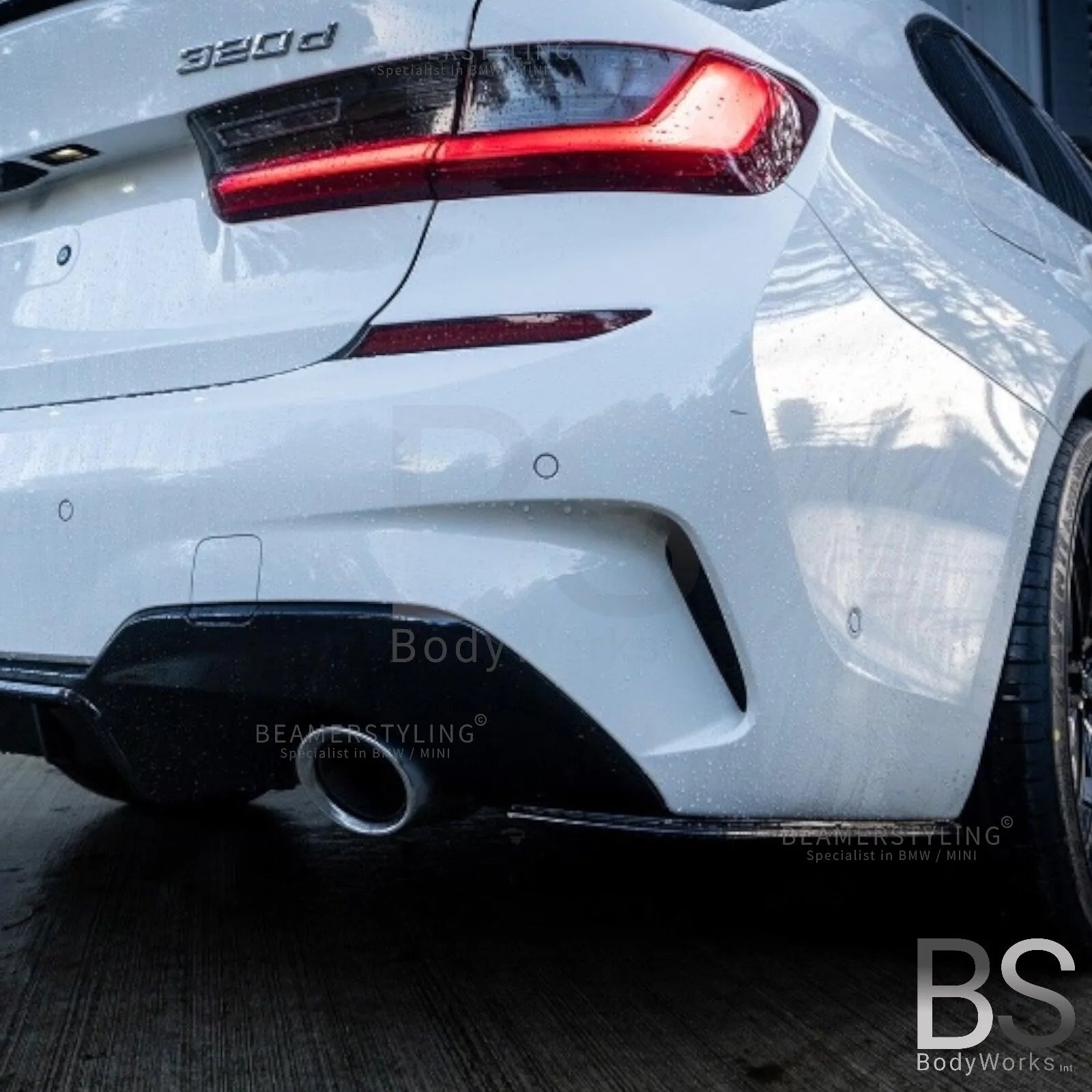 Achterbumper splitters - BMW 3 Serie G20 / G21 - Hoogglans zwart | 19-22