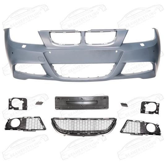 Voorbumper - BMW E90 / E91 - LCI M Pakket look - Met PDC & SRA | 2005-2008